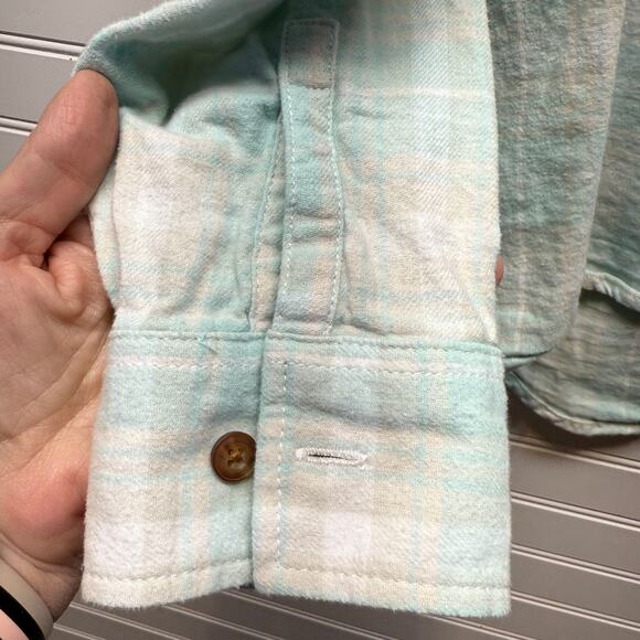 Dickie’s Plaid button Up Flannel Long Sleeve Shirt Size L - Picture 6 of 11